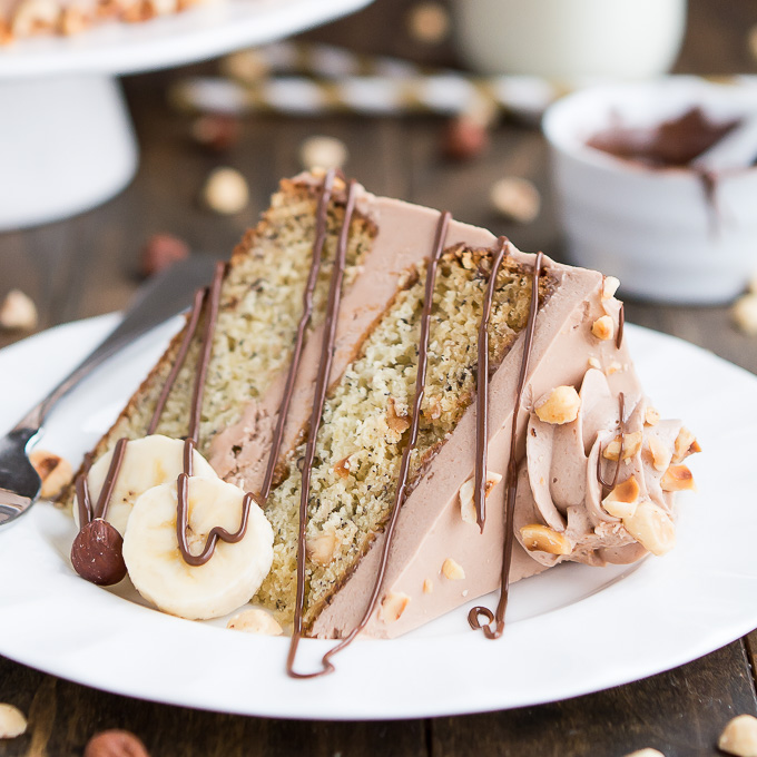 Hazelnut and Banana Cake