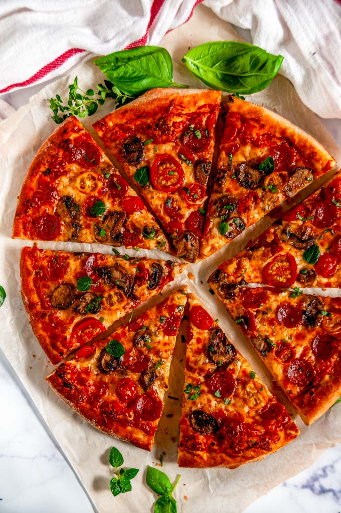 Pepperoni and Mushroom Pizza