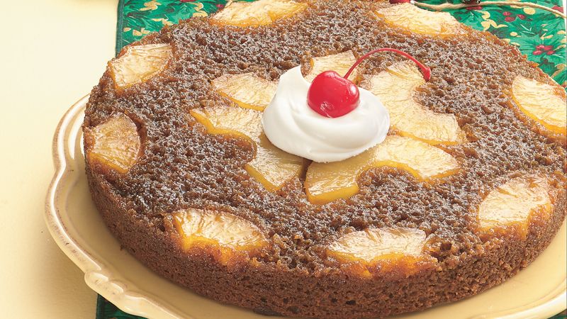 Pineapple Upside-Down Cake with Gingerbread Spices