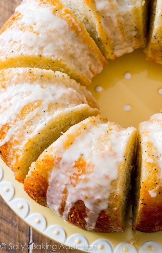 Lemon Poppy Seed Cake Recipe from Sally's Baking Addiction
