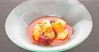Porrusalda con chorizo
