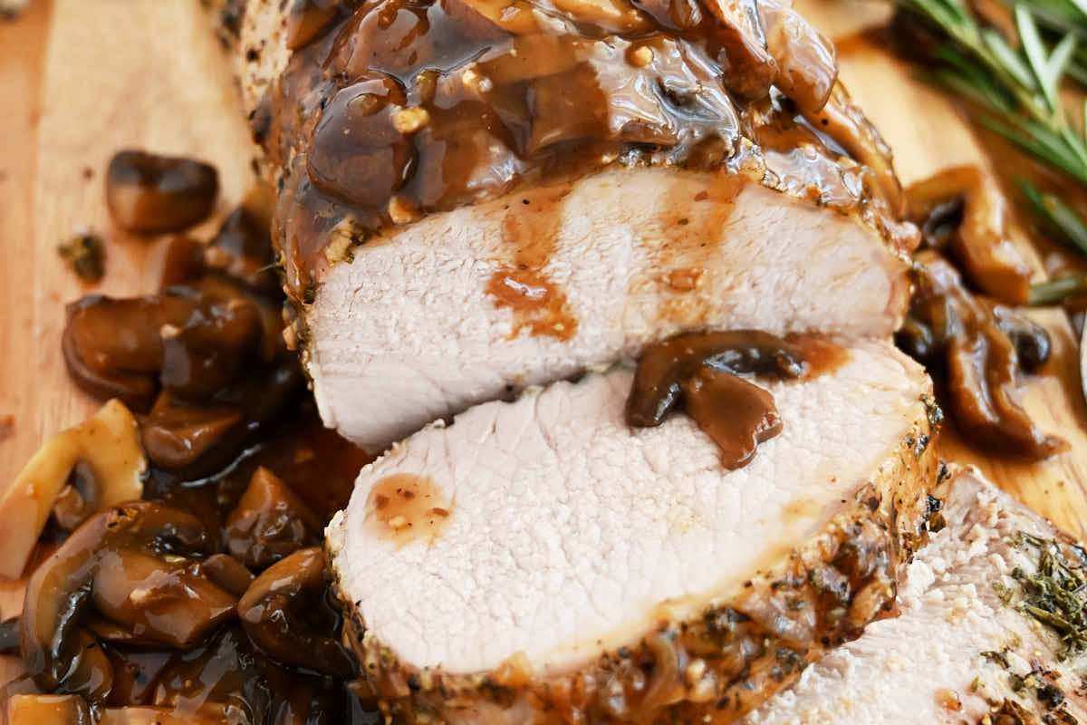 Pork Loin with Mushroom Gravy