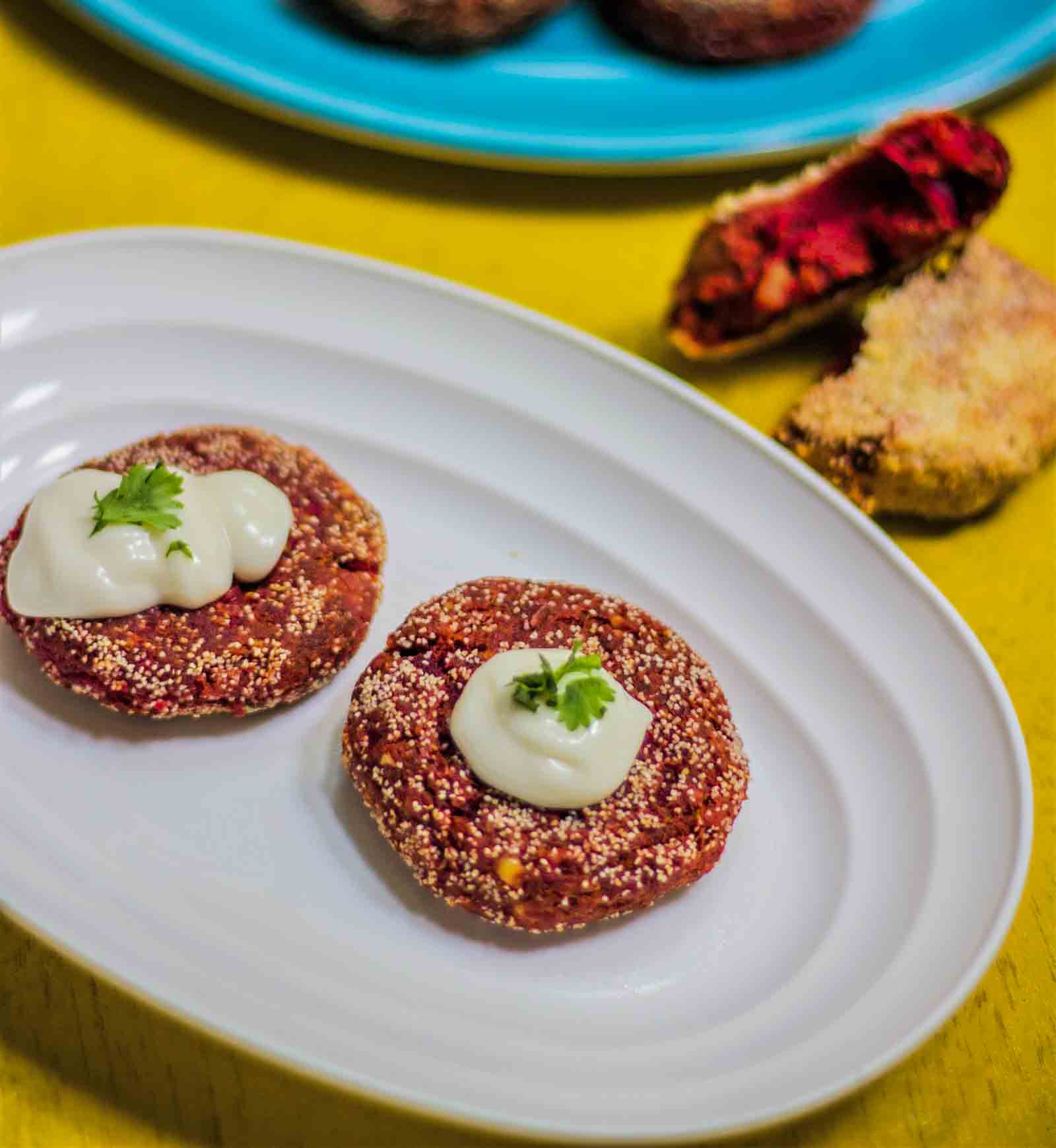 Beetroot and Chickpea Cutlets