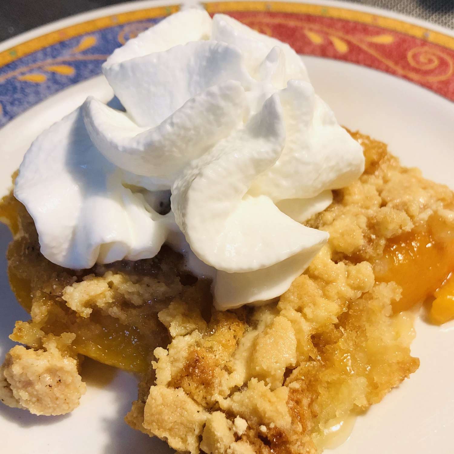 Peach Cobbler Cake with Cinnamon