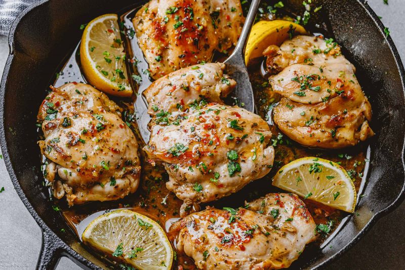 Chicken Thighs with Lemon and Garlic