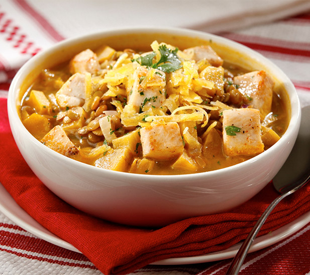 Sopa de pescado con lentejas
