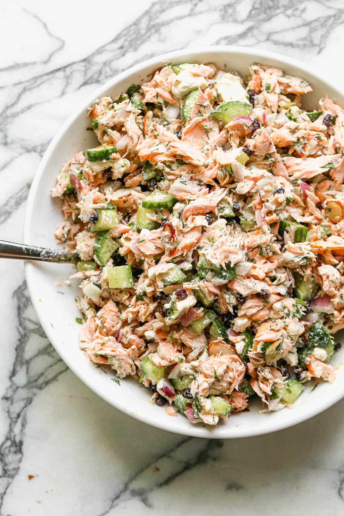 Salmon Salad with Greek Yogurt Dressing