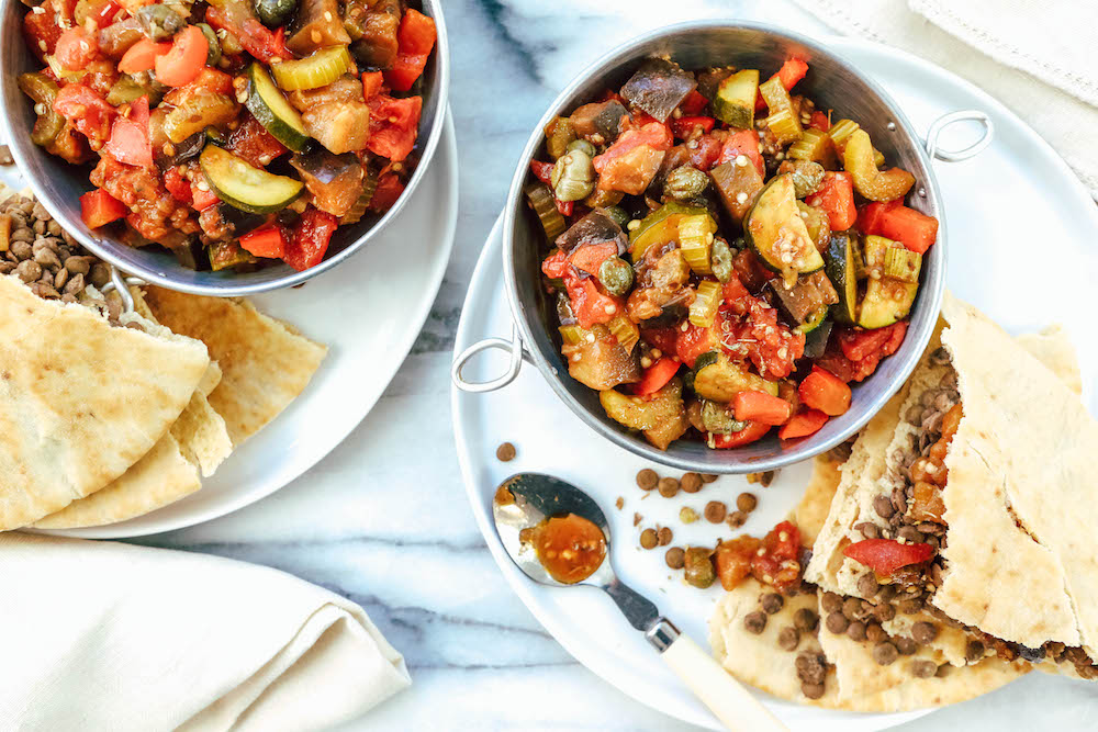 Italian Caponata Skewers