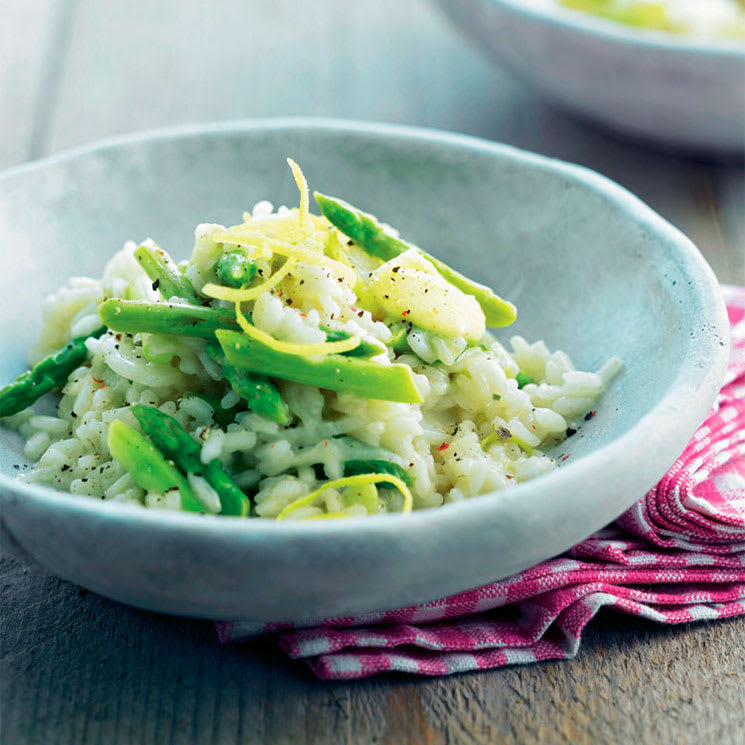 Risotto de espárragos y limón