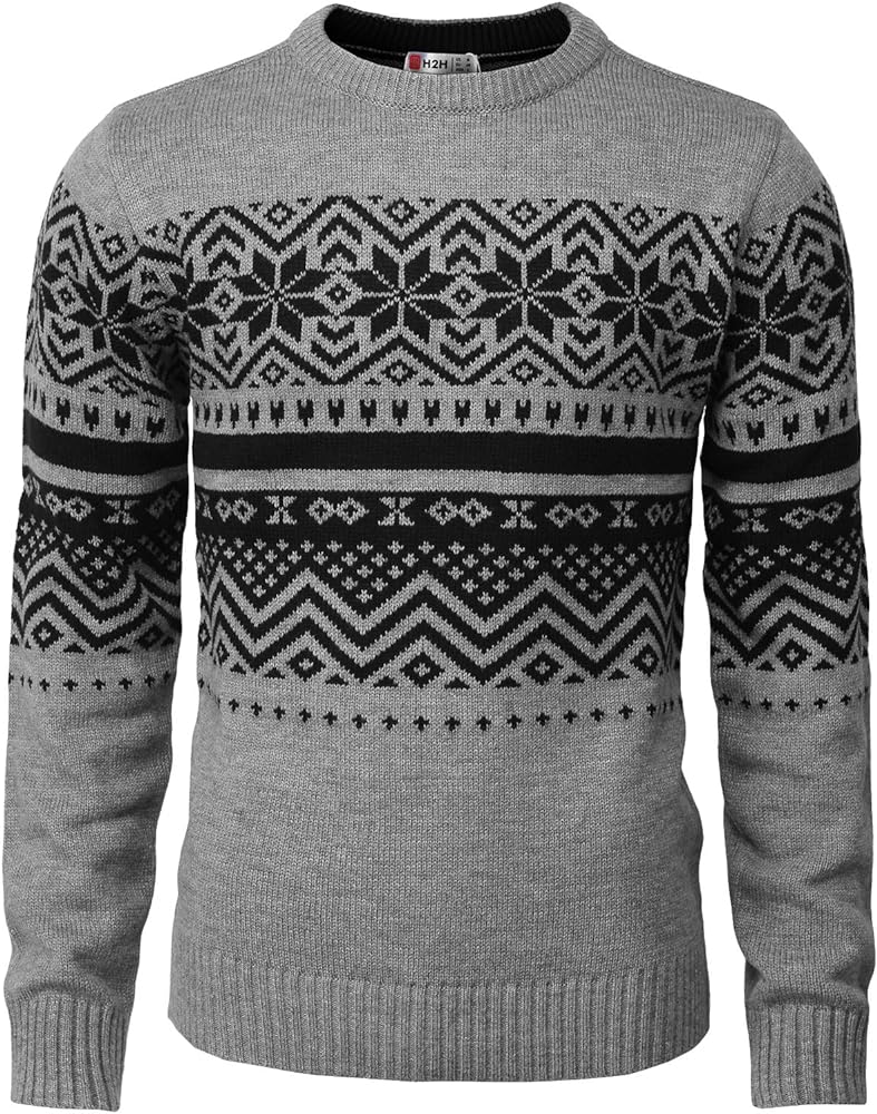H2H Women's Crewneck Cable Knit Sweater