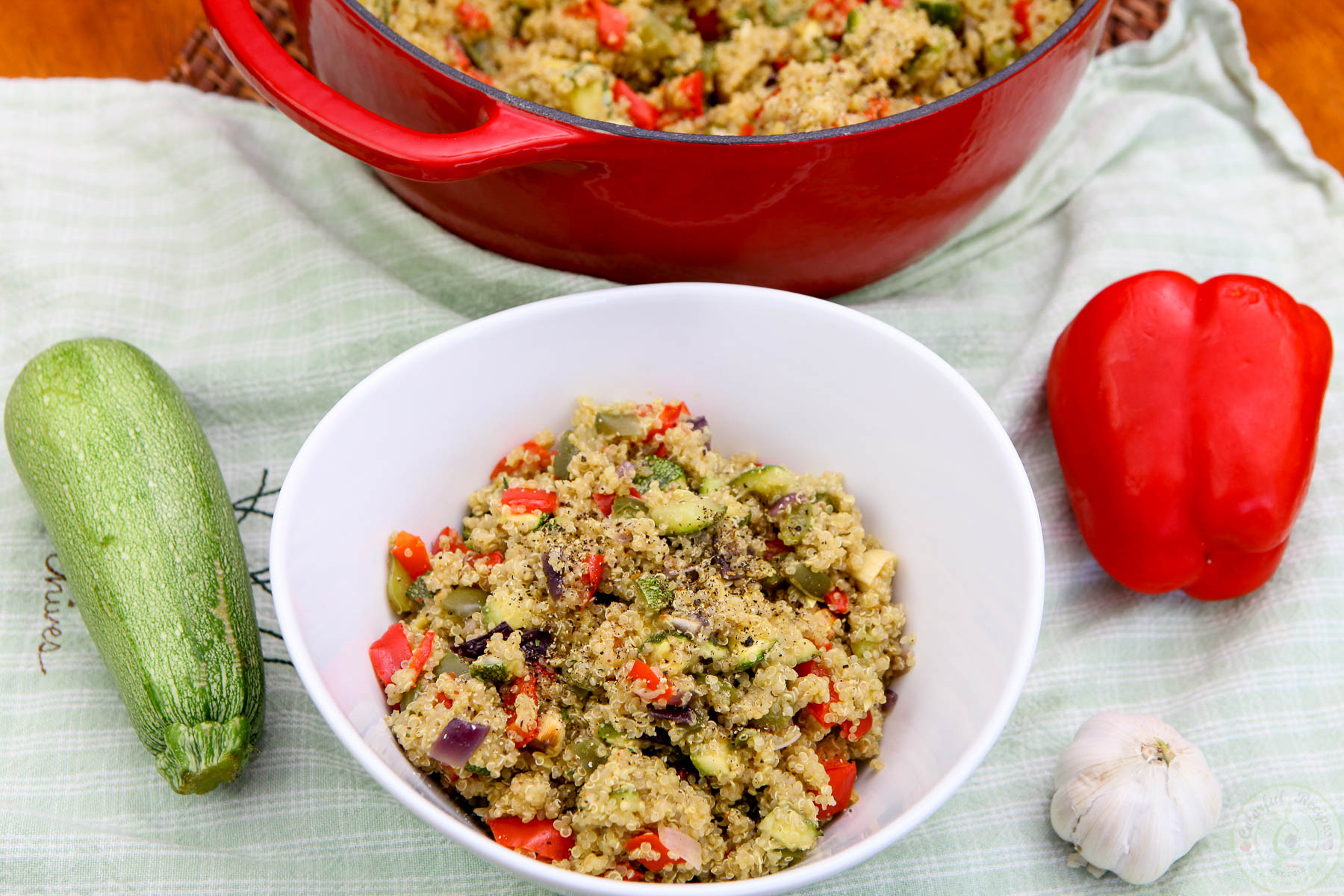 Dutch Oven Quinoa and Vegetable Pilaf