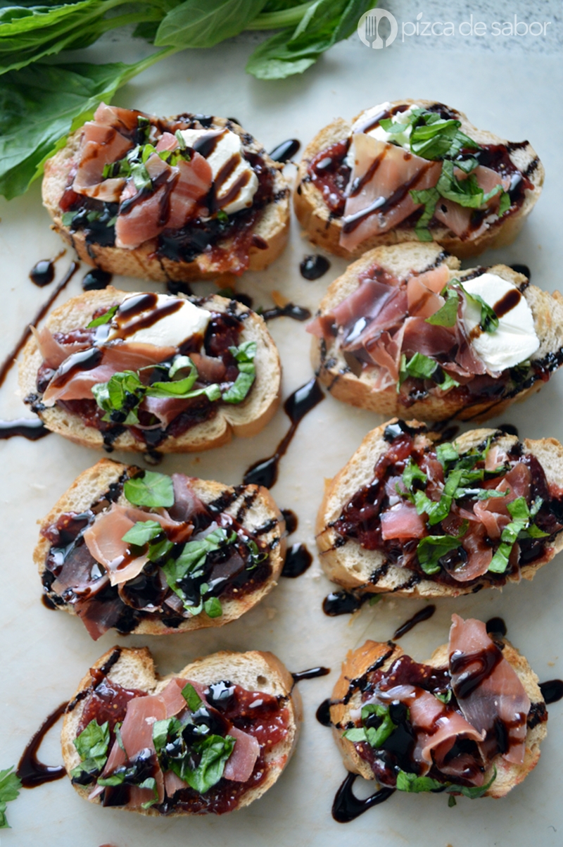 Bruschetta de higos y queso de cabra
