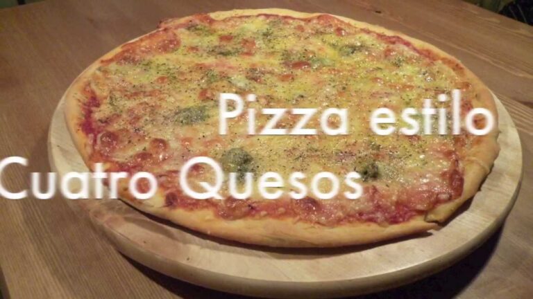 Pizza Quattro Formaggi - Receta con Masa de Polenta