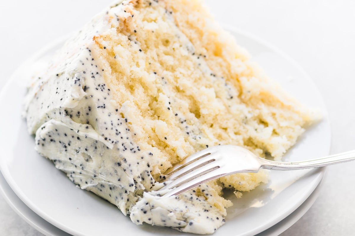 Lemon Poppy Seed Cake with Lemon Buttercream Frosting
