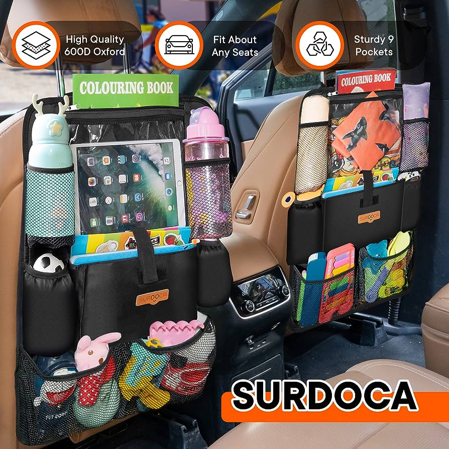 9. Car Seat Sun Shade Organizer