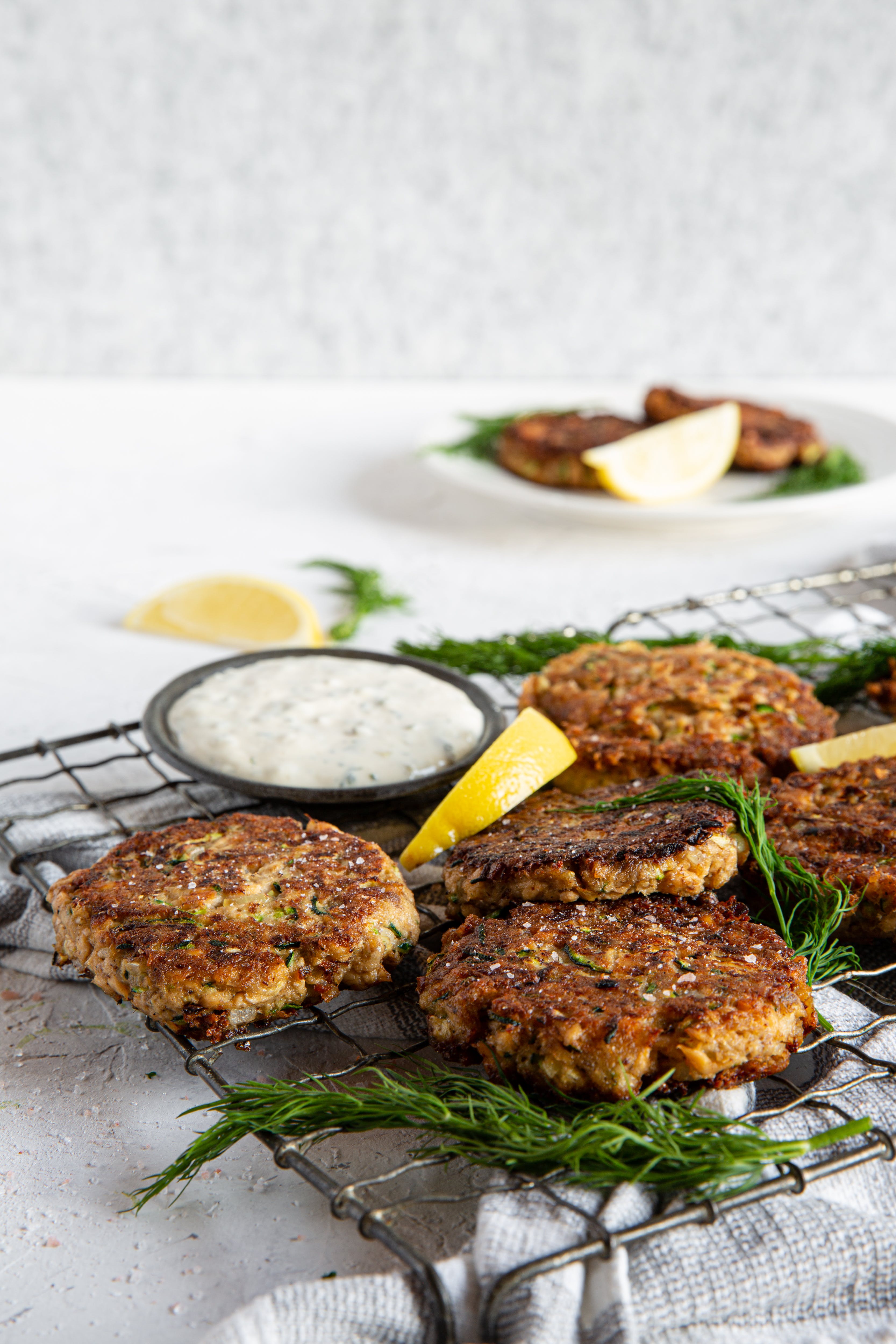 Salmon and Zucchini Fritters