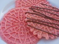 Pizzelle de café y chocolate blanco