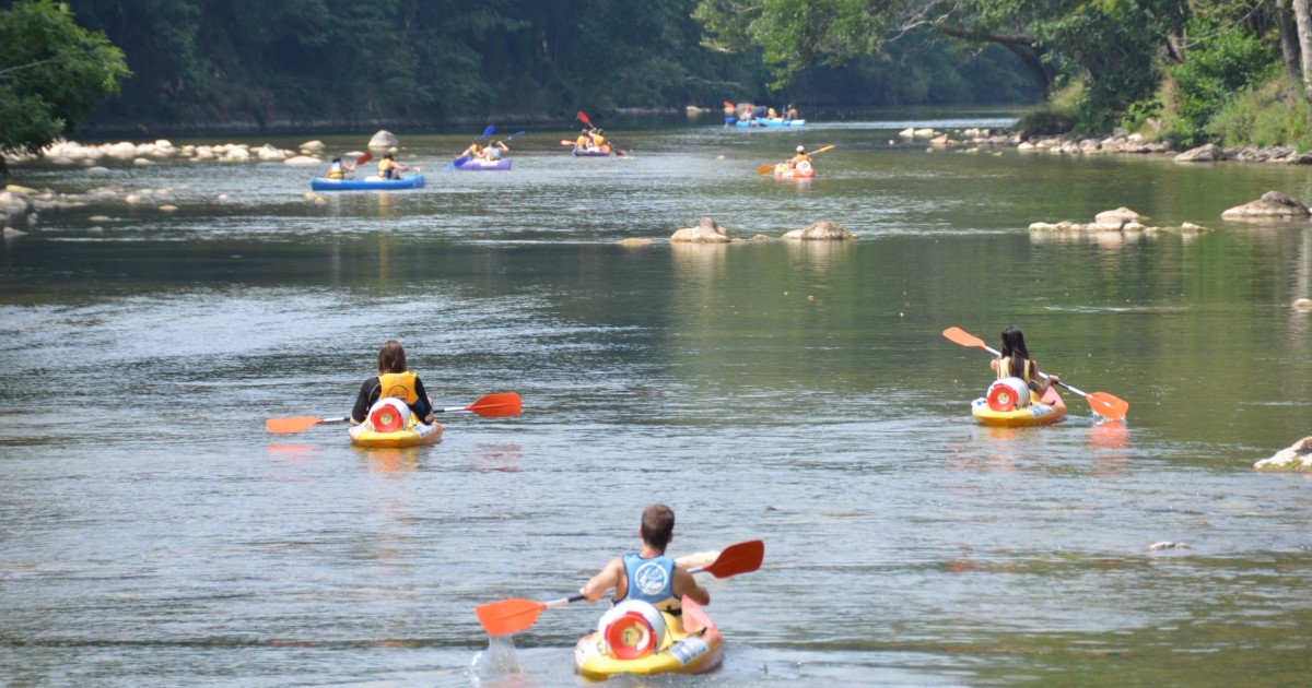 Experience the thrill of canoeing in the Sella River