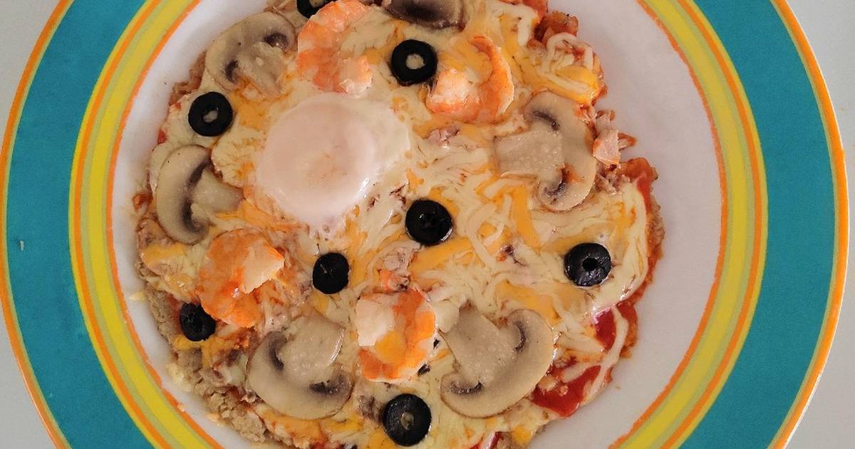 Pizza Marinara con masa de harina de avena