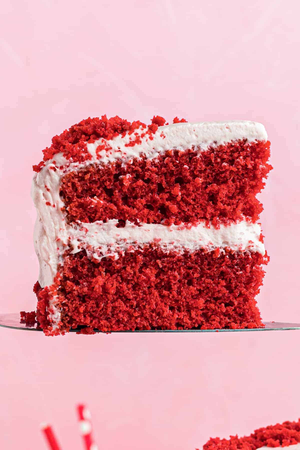 Red Velvet Cake with Raspberry Cream Cheese Frosting