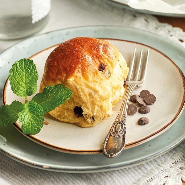 Coca de brioche con queso crema