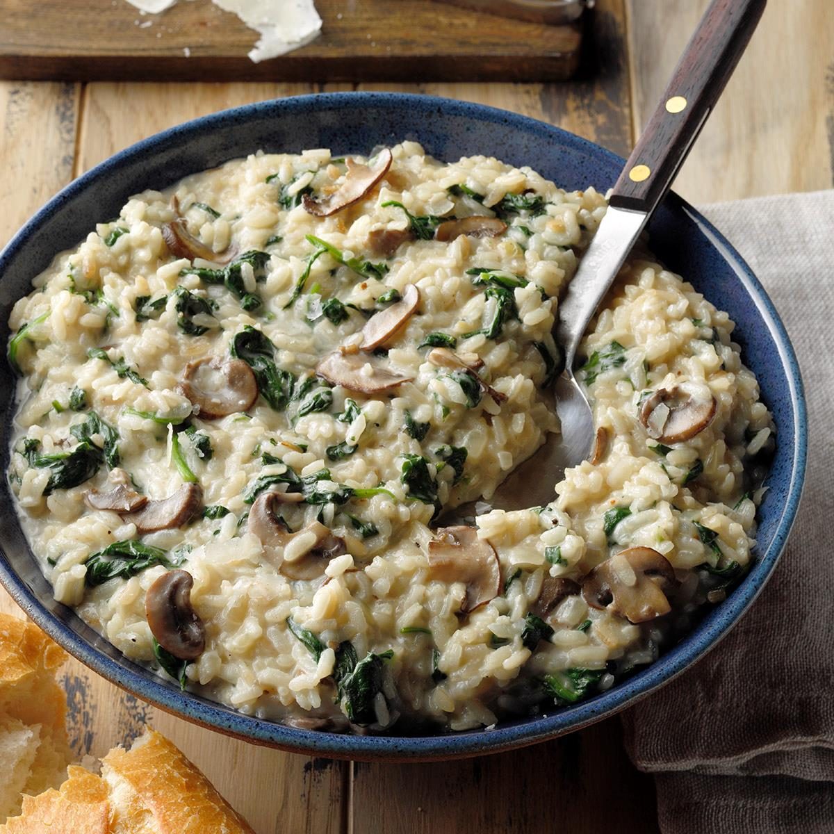 Mushroom and Spinach Risotto
