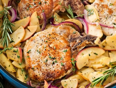 Boneless Pork Chops with Apples
