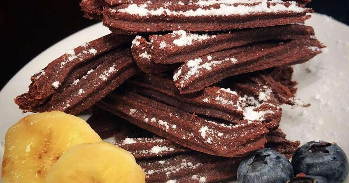 Churros integrales con chocolate casero