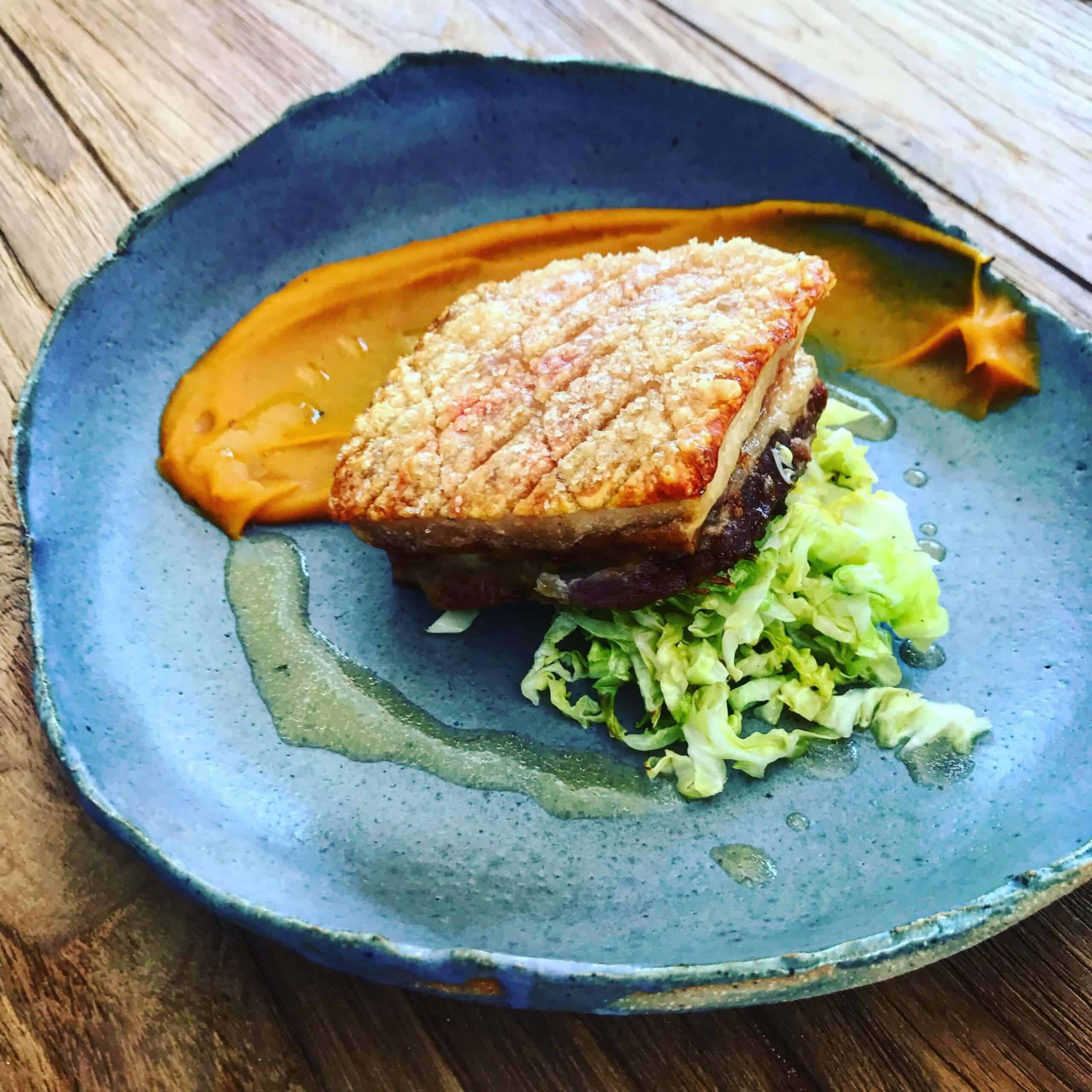 Pork Belly and Sweet Potato Mash