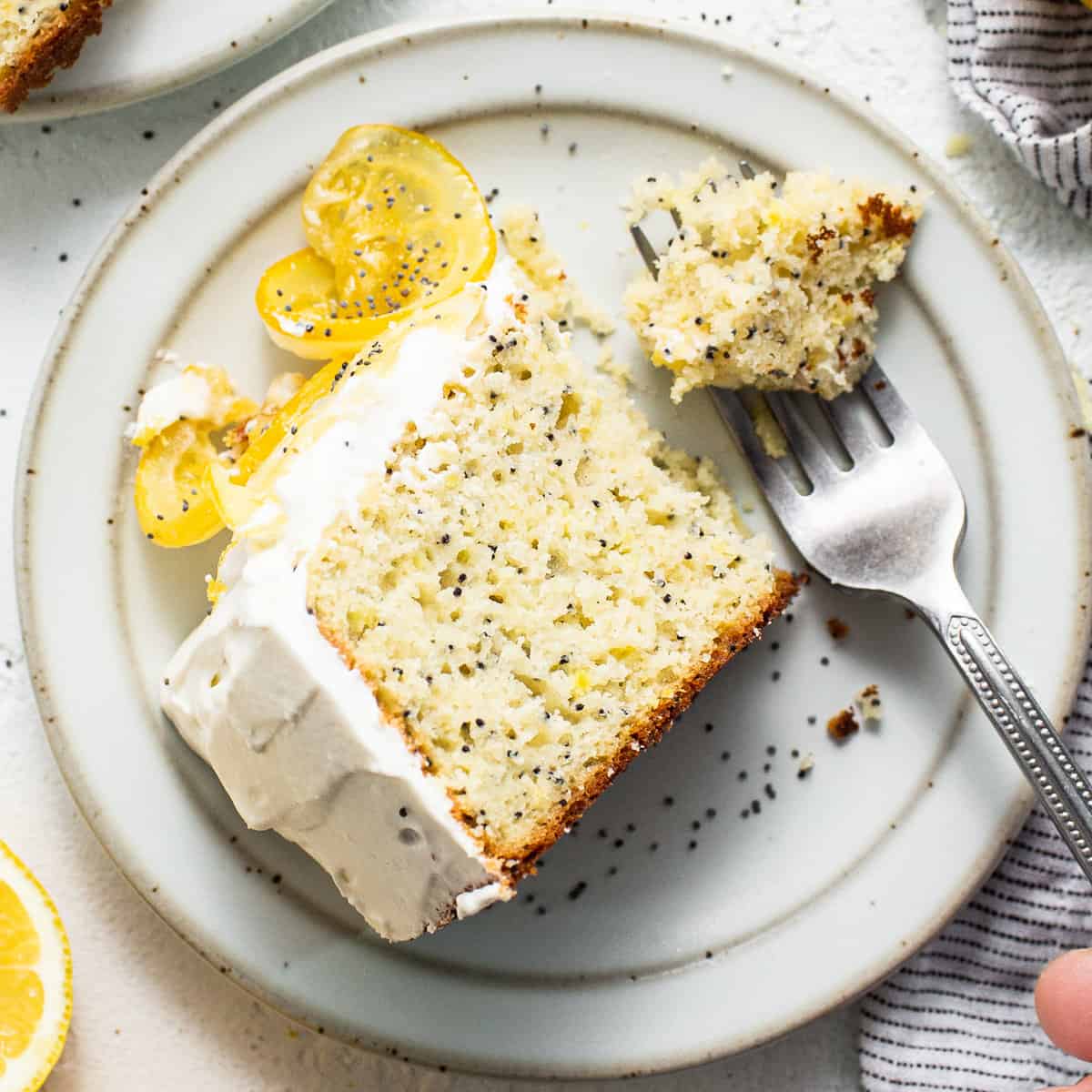 Lemon Poppy Seed Cake with Lemon Whipped Cream