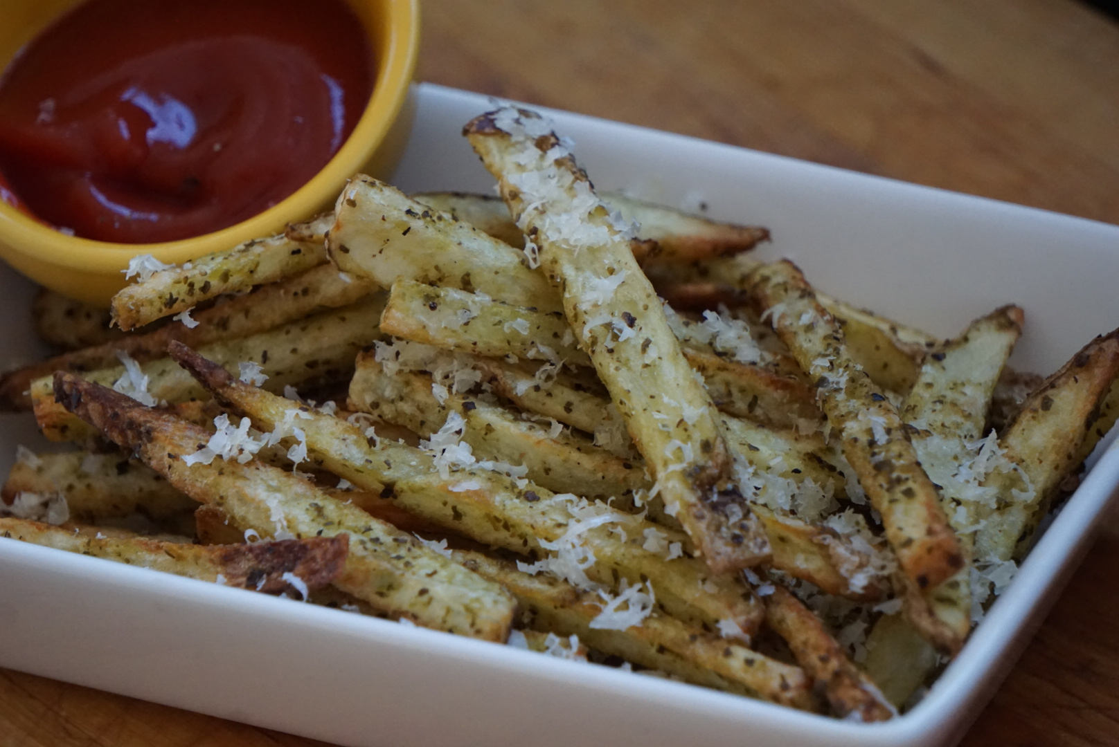 Pesto Parmesan Air Fryer French Fries