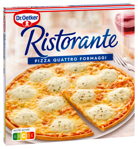 Pizza Quattro Formaggi con masa sin gluten