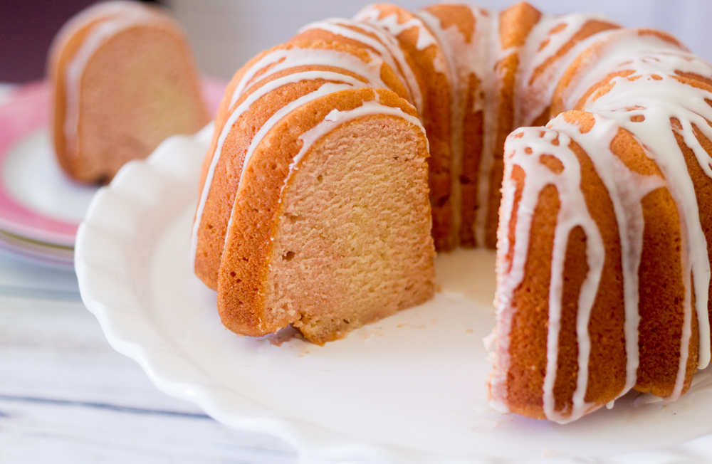 Strawberry Champagne Bundt Cake