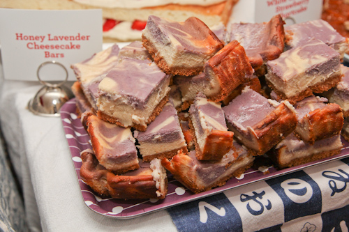 Lavender Honey Cheesecake Bars