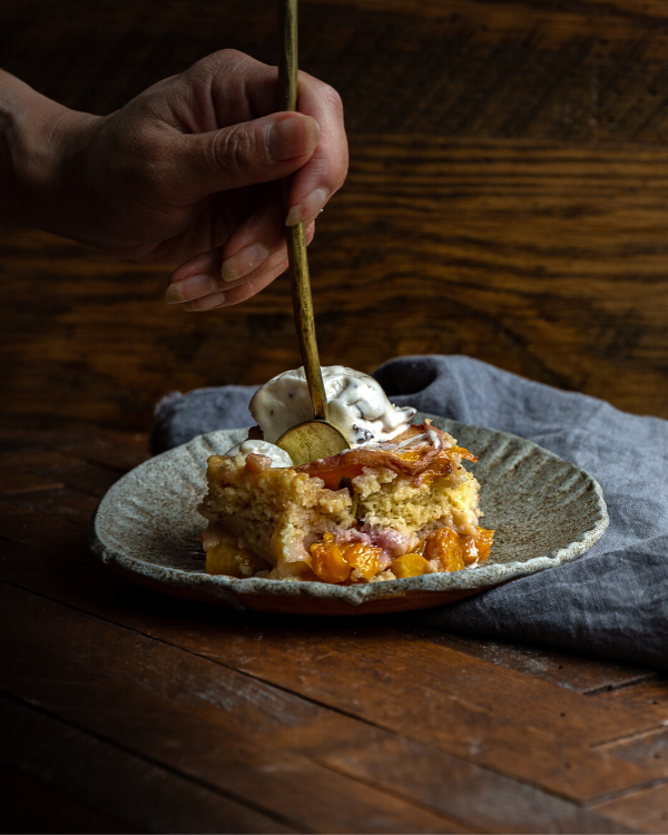 Vegan Peach Cobbler Cake Recipe