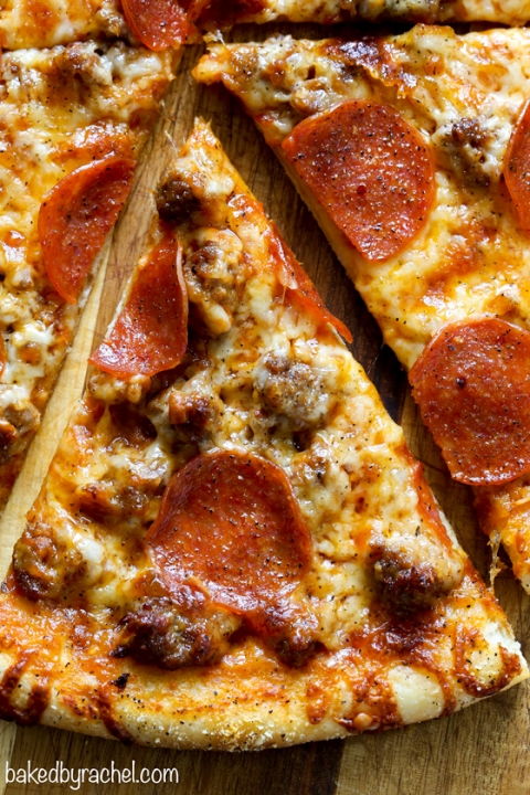 Kielbasa and Pepperoni Pizza