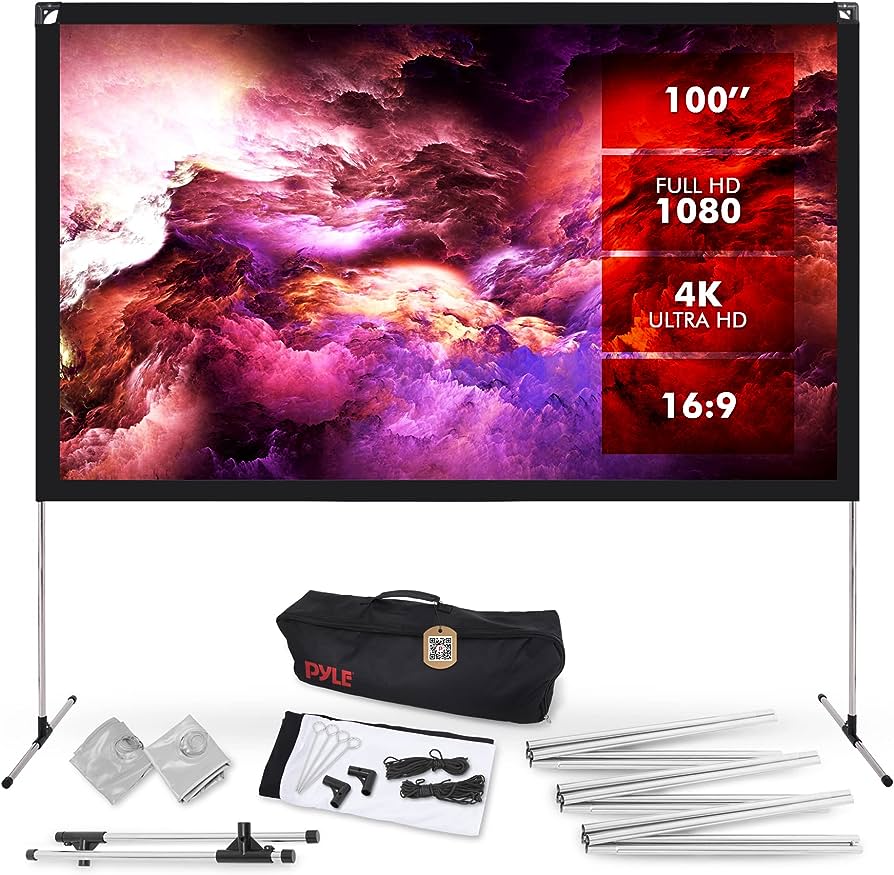 Pyle 100 inch Portable Projector Screen