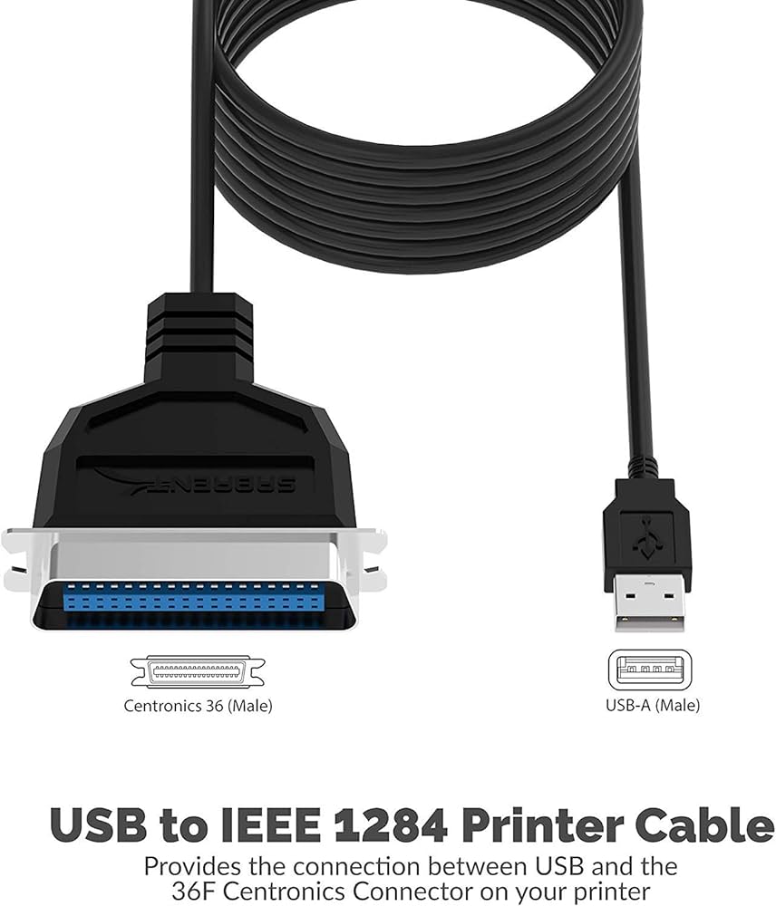 CableCreation USB to Parallel IEEE 1284 Printer Adapter Cable