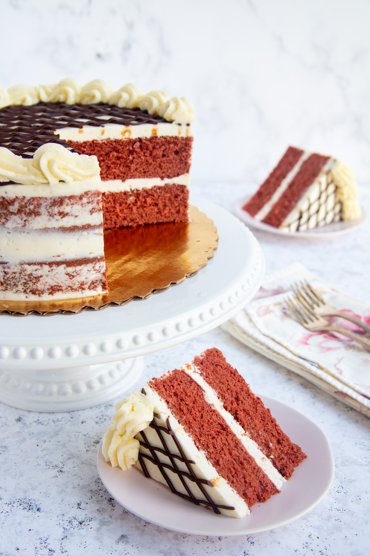 Red Velvet Cake with Mascarpone Frosting