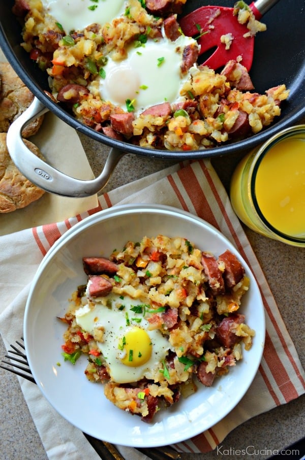Kielbasa and Egg Breakfast Skillet