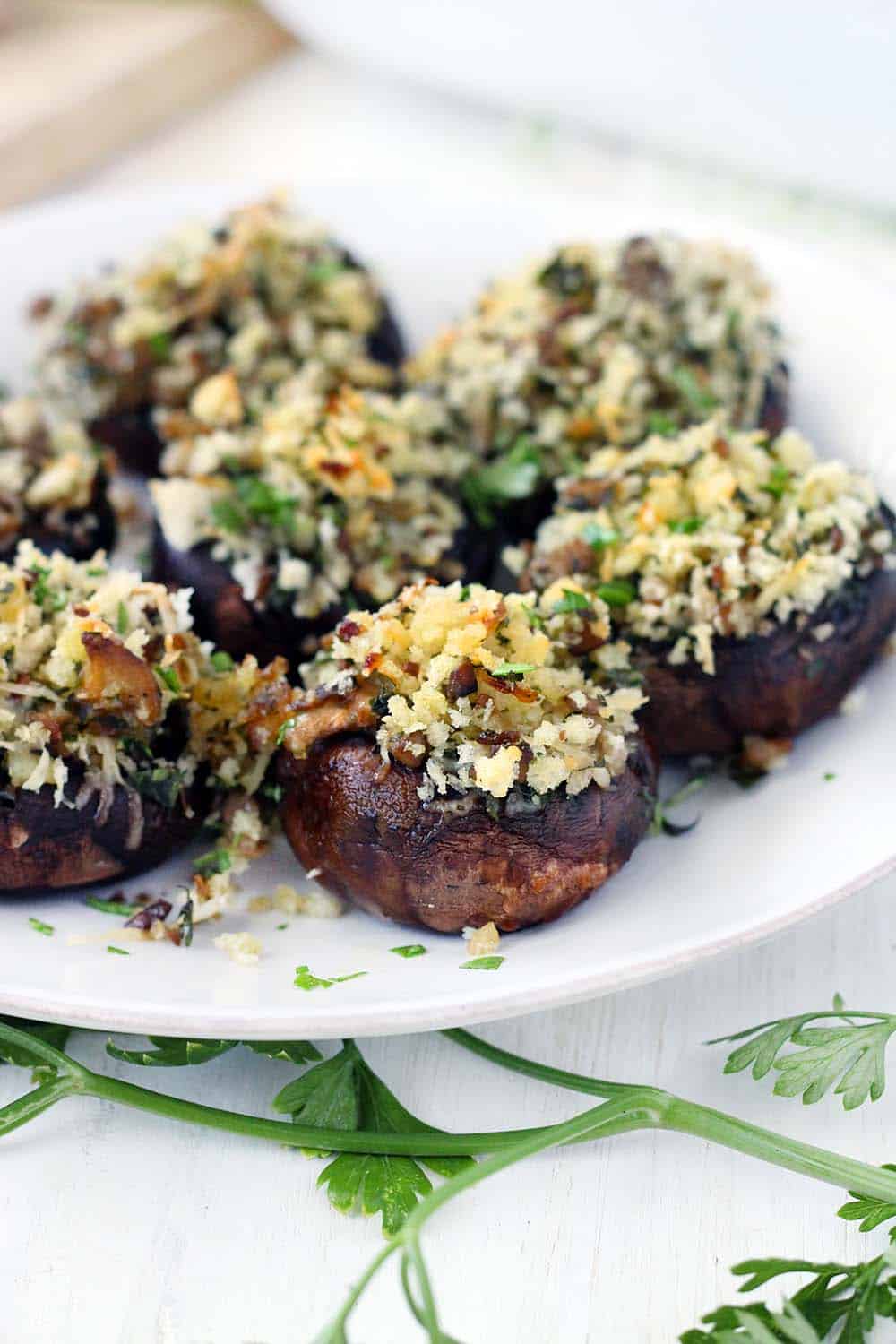 Vegetarian Stuffed Mushrooms