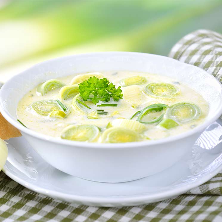 Porrusalda con queso