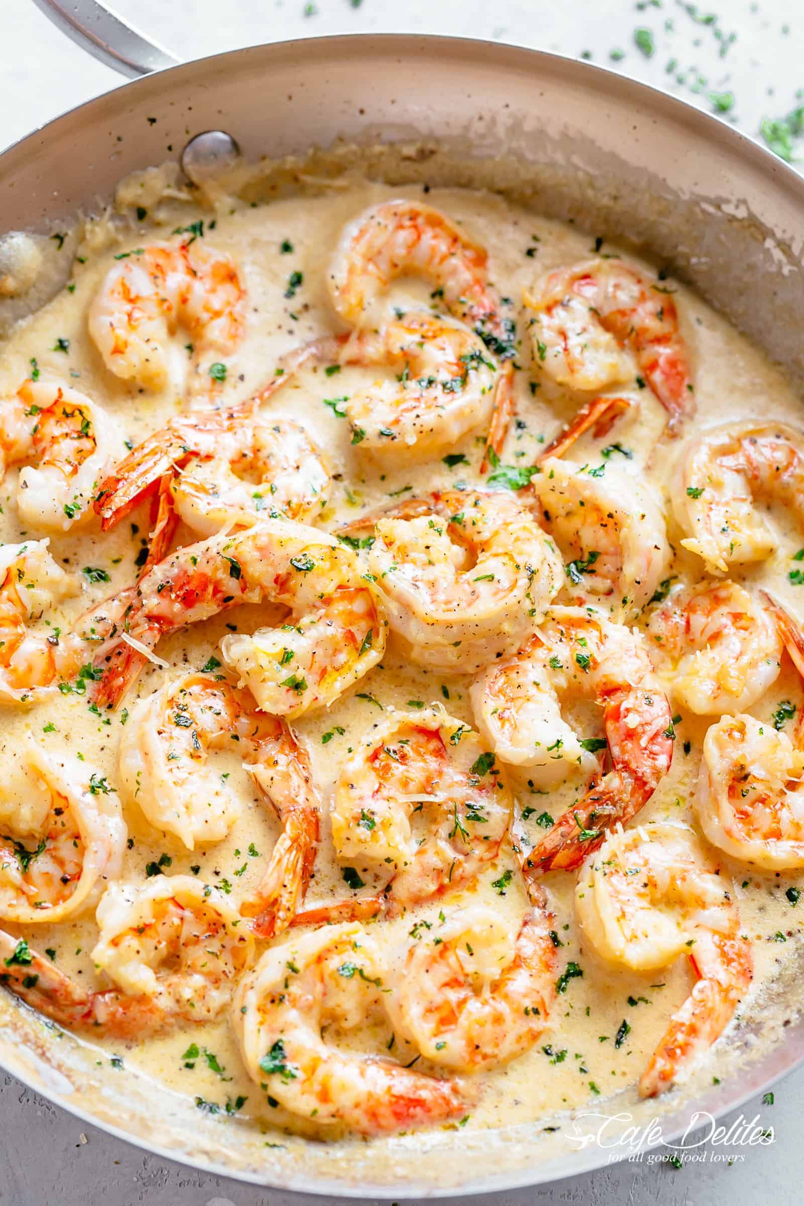 Keto Creamy Garlic Shrimp