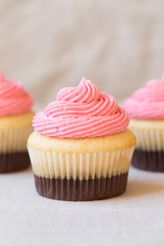 Neapolitan Cupcakes