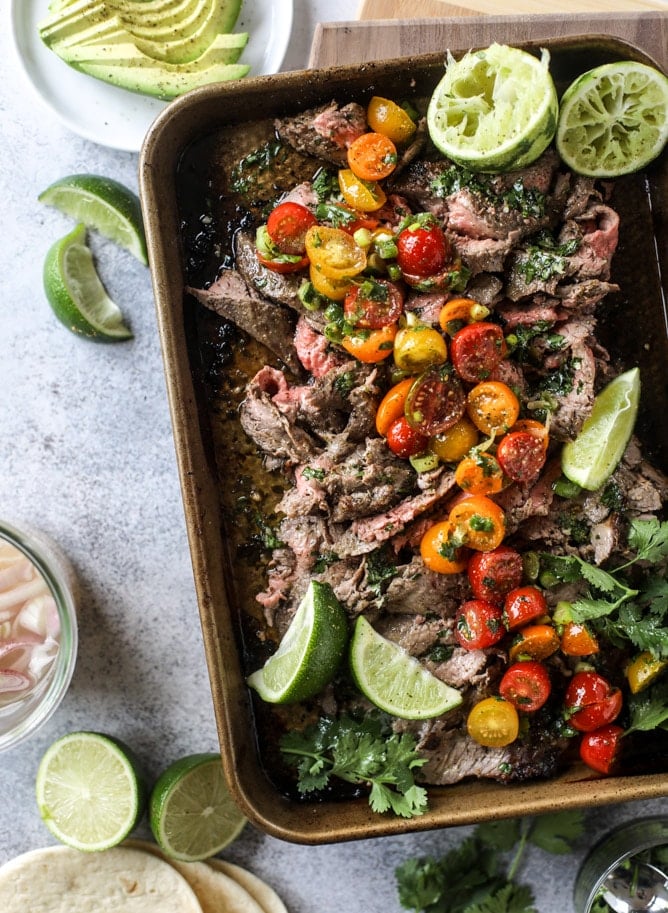 Flank Steak with Cilantro Lime Marinade