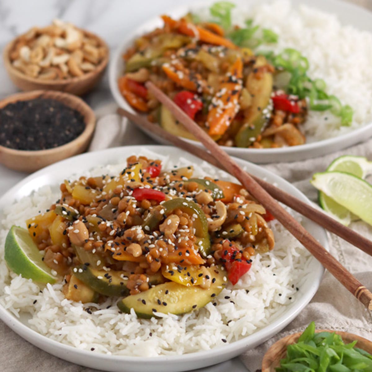Lentil and Vegetable Stir-Fry