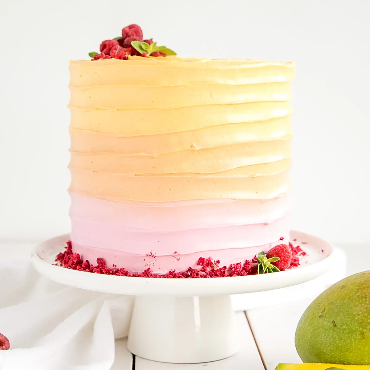Mango and Raspberry Cake