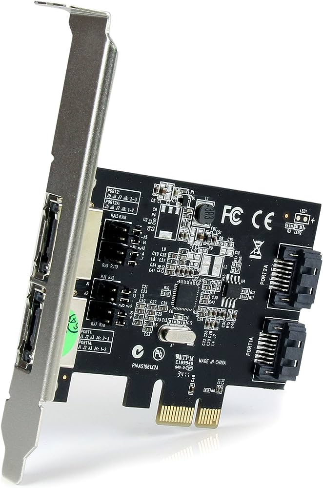 StarTech.com 2 Port PCI Express SATA 6 Gbps eSATA Controller Card