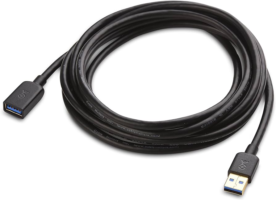 Cable Matters 2-Pack USB to USB Extension Cable (USB 3.0 Extension Cable)