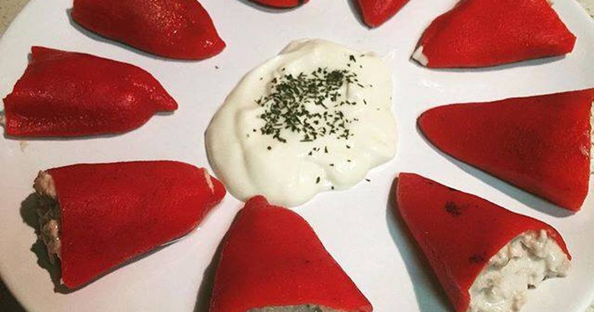 Receta de Pimientos de piquillo rellenos de bacalao con alioli